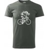 Gravel Bike - kostra - Klasické pánske tričko vyššej gramáže - L ( Tmavá bridlica (sivá so zeleným nádychom) )