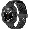 eses Silikónový dierkovaný remienok s magnetickou prackou pre Samsung Galaxy Watch Ultra 47 mm - Čierny