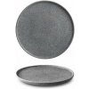 SAHM GRANIT tanier plytký 20cm, tmavý mat 100025566