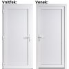 Lacné vchodové dvere plastové Soft WDS Plné biele 110x210 cm, ľacné