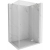 Mexen Lunar, pravostranný výklopný sprchový kút 95 x 90 cm, 8mm číre sklo, oceľový profil, 834-095-090-97-00-P
