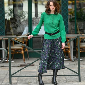 Blancheporte dlhá sukňa s potlačou čierna/zelená od 20,99 € - Heureka.sk
