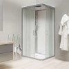 Mereo Štvorcový sprchový box so strieškou 80x80x221 cm (CK34172KBSW)