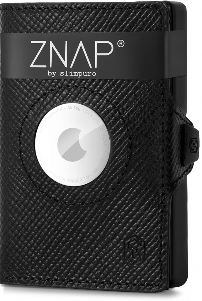 Slimpuro ZNAP Airtag Wallet 12 kariet priehradka na mince RFID ZNAPAirSaffiano12