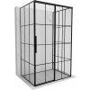 Mexen Rox-3S sprchová kabína 3-stenová posuvná pravá 140 x 95 cm, čierna mriežka, čierna - 8C2-140-095-70-77-3S-P