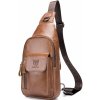Bullcaptain kožená taška cez rameno Evroult Khaki 5L
