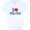 Body s potlačou New Baby I Love Mum and Dad 50