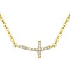 Beneto Pozlátený strieborný náhrdelník s krížikom AGS546 / 47-GOLD