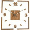 Štvorcové nástenné hodiny 3D | LONDON Strieborné ručičky 40 cm