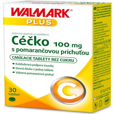 Walmark Céčko 100 mg pomeranč 30 tabliet