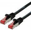 S/FTP (PiMF) Patchkábel LSOH 0.3m cat.6, čierny, Cu, Component Level, GHMT