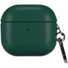 AppleKing obal z PU kože s karabínou pre AirPods 4 - zelený - možnosť vrátiť tovar ZADARMO do 30tich dní