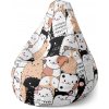 Sablio Sedací vak Pear Roztomilé zvieratká - 70 x 95 x 15 cm