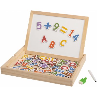 Playtive Drevená hračka magnetky čísla a abeceda