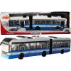 CITY SERVICE CAR - 1:16 Kĺbový autobus - modrý na zotrvačník so zvukmi
