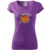 Basketbal lopta v triku - Dámske tričko Pure - 2XL ( Fialová )