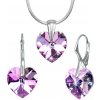 Stříbrný set SRDCE 14mm se Swarovski® Crystals Vitrail Light LSW095S