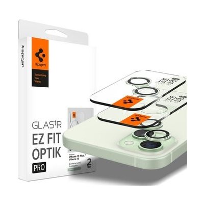 Spigen Glass tR EZ Fit Optik Pro 2 Pack, green - iPhone 15/15 Plus/14/14 Plus AGL07169