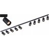 BERGE Koľajnicová lampa GU10 VIKI-L 10 - čierna