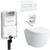 Laufen Súprava nástenného modulu, tlačidla a WC Rimless so sedadlom SoftClose, biela 1 set