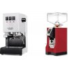 Gaggia New Classic E24, white + Eureka Mignon Perfetto, CR ferrari red