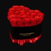 Flower box srdcovy PREMIUM ČERVENÁ ČIERNA