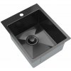 Gamma Gamma, 1-komorový nerezový drez 400x500x210 mm, grafitová, GMA-S4050-BK