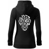 Bike lebka - Mikina dámska trendy zipper s kapucňou - L ( Čierna )
