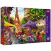 Puzzle Premium Plus - Čajový čas: Kvetinový trh, Paríž 1000 dielikov 68,3x48cm v krabici 40x27x6cm