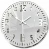 Moderné nástenné hodiny UNIQUE strieborné