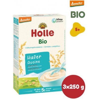 Holle Bio Kaša z ovsených vločiek 3 x 250g