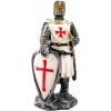 Model Figúrka templára s veľkým štítom - sivý-biely