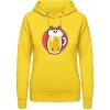 AWDis Hoodie Mikina - Dizajn - Smrtka v Pive - Slnečná žltá - XS - Dámske