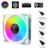 1stCOOL Ventilátor AURA EVO Mirror ARGB PWM, 120mm, bílá F12-AURA-EVO-W1