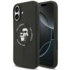 Karl Lagerfeld Liquid Silicone Karl and Choupette MagSafe zadný kryt pre iPhone 17 Black