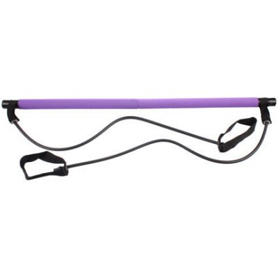 Merco Pilates Sticks posilňovacia tyč s gumou fialová varianta 38470