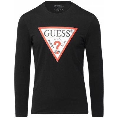 Guess pánske tričko CN LS Original Logo Tee 2YI31I3Z14-J čierne