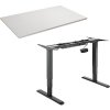 AlzaErgo Table ET1 NewGen čierny + doska TTE-01 140 × 80 cm biely dub