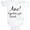 Body kr. rukáv s vtipným textom Baby Nellys, Ano! Vypadám jako tatínek, kluk, veľ. 80, 80 (9-12m)