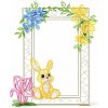 3D veľkonočný jarný fotorámik zajačik a kvety, 160 × 220 cm, bez osvetlenia