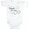 Body krátky rukáv s vtipným textom Baby Nellys, Trenér celé rodiny, veľ. 62, 62 (2-3m)