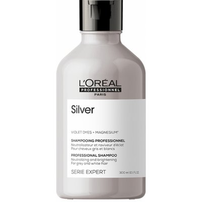 L´Oréal Professionnel Strieborný šampón pre sivé a biele vlasy Magnézium Silver ( Neutral ising Shampoo For Grey And White Hair ) 500 ml