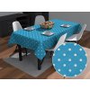 Biante Dekoračný obdĺžnikový obrus Leona LN-021 Biele bodky na modrom 120x140 cm