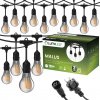 Záhradná vonkajšia svetelná reťaz Girland 10m 10x žiarovky E27 SMOKEY 6W 2200K MALUS Lumiled