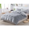 XPOSE® Predĺžené mikroplyšové obliečky JORGA Exclusive - sivé 140x220 cm, 70x90 cm, Mikroplyš + Predĺžená možnosť vrátenia tovaru do 50 dní