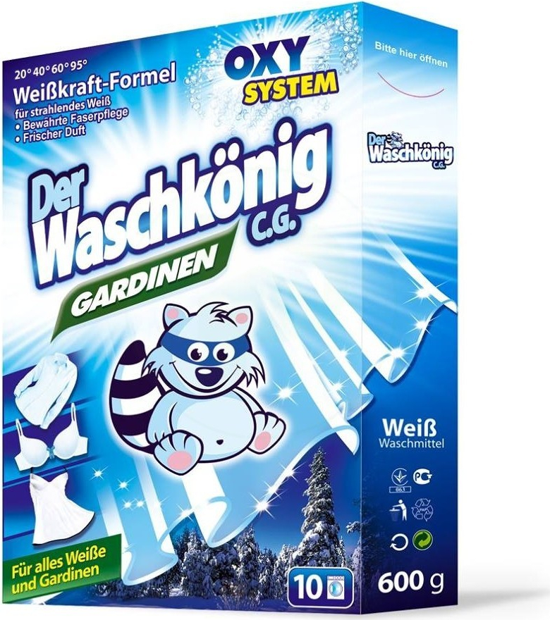 Der Waschkönig Prášok na pranie Záclony spodné prídlo 600 g 10 PD
