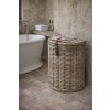 Kôš na prádlo z ratanu s koženými prackami 51x32xH55cm 47292