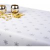 EVENIT Obrus teflónový Vločka - striebro strieborná Polyester 155 cm kruh