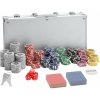 tectake 402557 poker set vr. hliníkového kufríka - strieborná, 300 dielov
