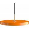 Závesná lampa Asteria so zlatým upevnením oranžová